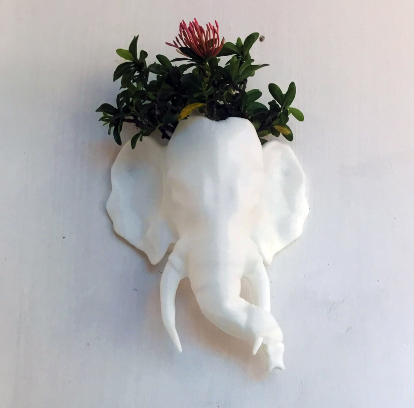 Indian elephant wall planter/ Handmade wall Planter /home and living/outdoor and gardening/indoor planters and pots, wall planter, plant pot