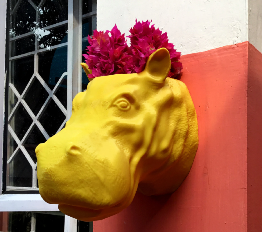 Hippo head handmade Planter, Hippopotamus mounted planter, home and living, outdoor and gardening, indoor planter, home decor, wall planter - Image 8