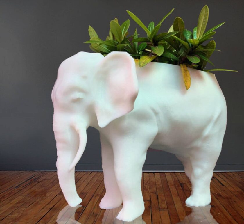 Elephant succulent planter, outdoor planter, home and living, outdoor and gardening, planters and pots, indoor planters, succulent planter, - Image 2