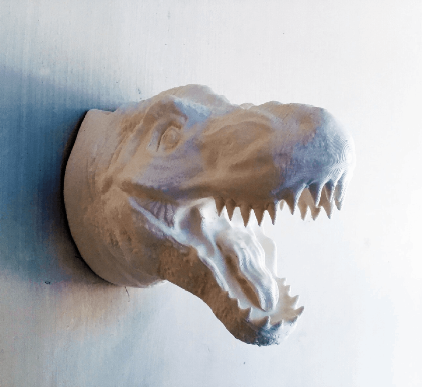 T-rex wall mounted planter, home and living, home and wall decor, outdoor and gardening, dinosaur head, planters and pots, faux taxidermy