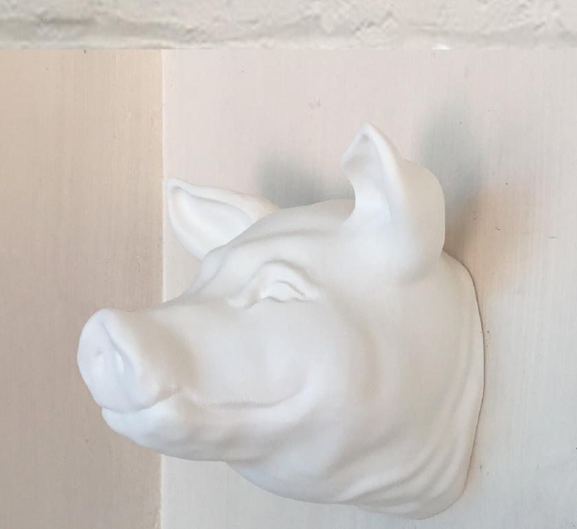 Pig head planter,Piggy wallmount planter, handmade planter ,home & living, outdoor and gardening, planters and pots, indoor planters, - Image 4