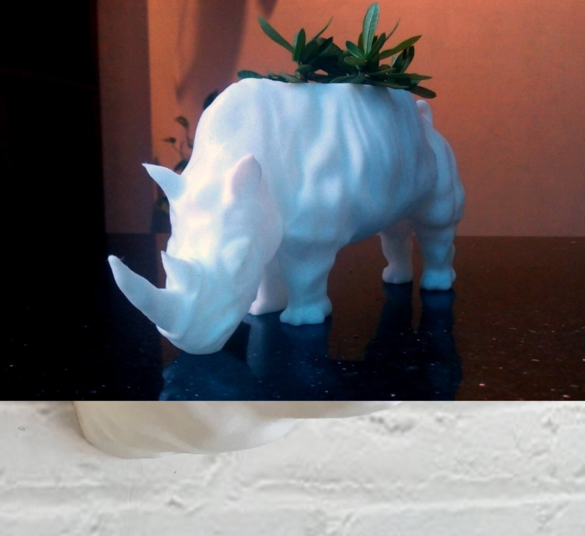 Rhino planter, succulent planter, succulent planter, home & living, outdoor gardening, planters and pots, indoor planters, animal planter - Image 2