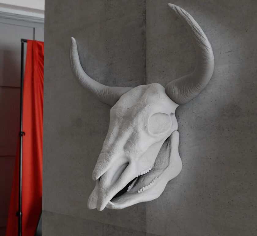 Bull head skull wall mount, farm and home decor, jersey cow head, 3d printed - Image 6