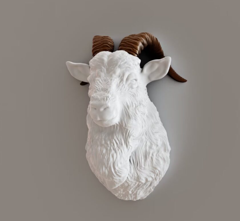 Goat head wall mount, farm decor, farm animal decor - Image 2