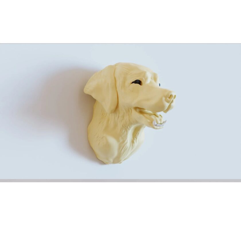 Labrador head wall mount, custom pet memorial statue with dog name label, any breed available from pet photo. dog head wall mount. - Image 4