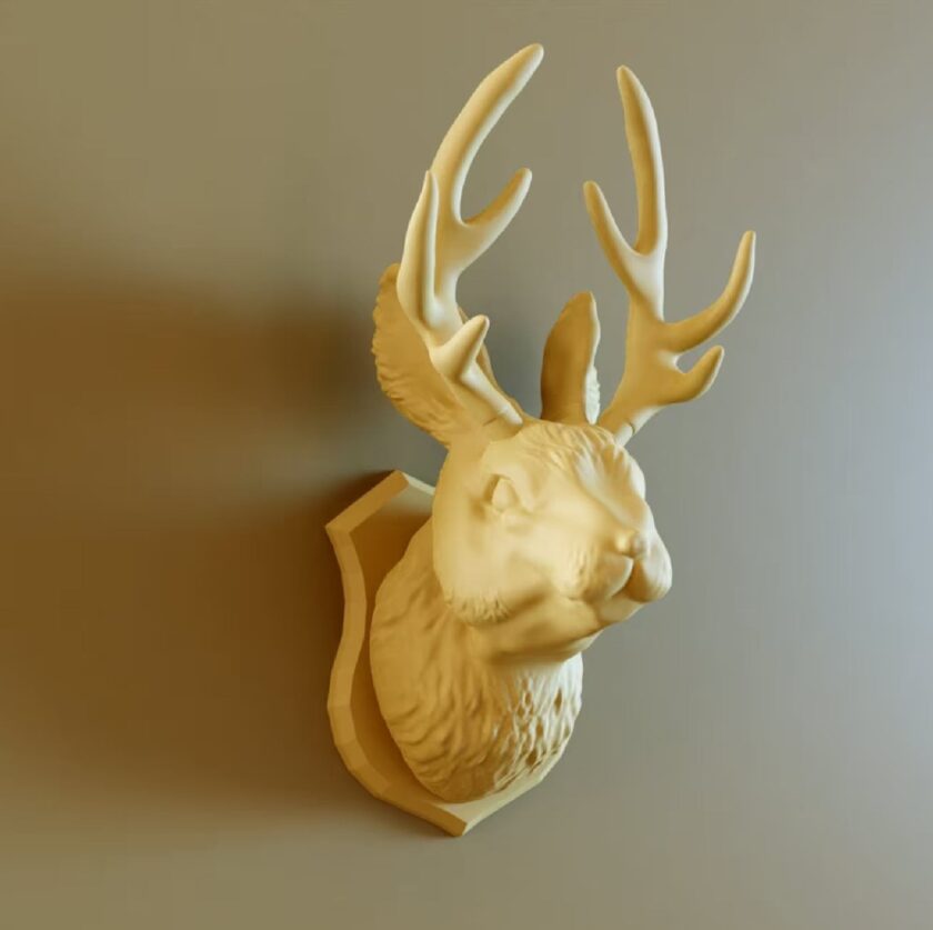 wall mounted jackalope head, jackalope wall art