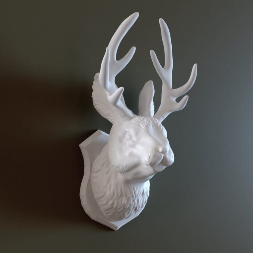 wall mounted jackalope head, jackalope wall art - Image 4