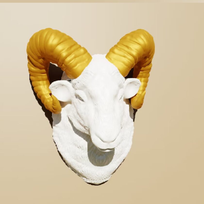 Ram head wall mount, farm decor, mountain Ram - Image 5