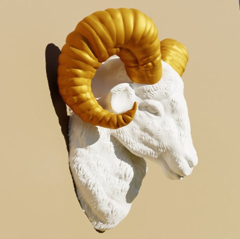 Ram head wall mount, farm decor, mountain Ram - Image 3