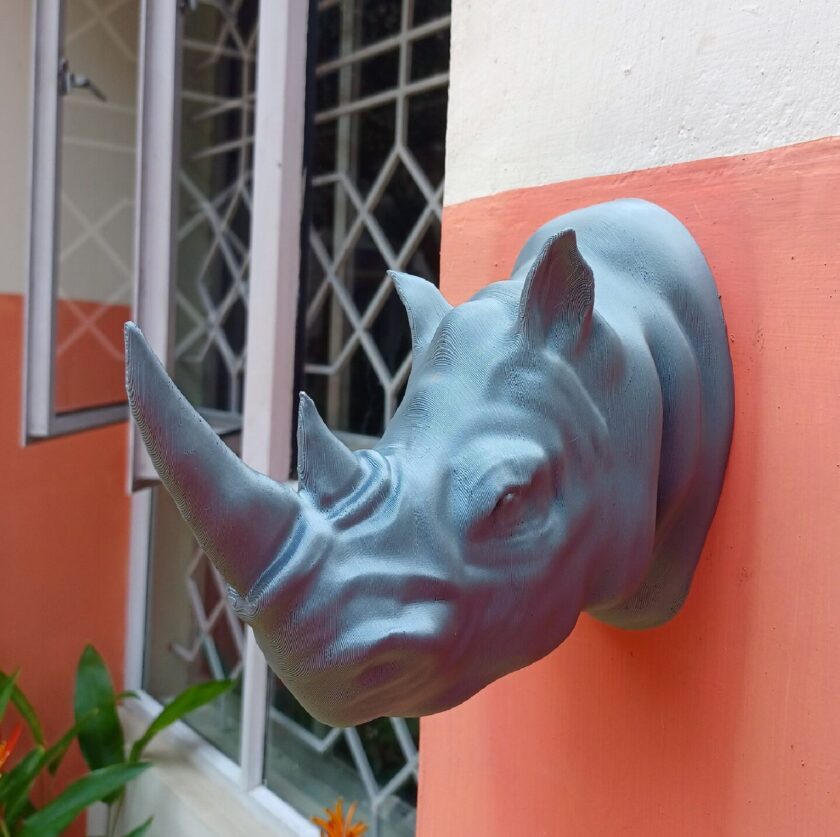 Rhino Head Sculpt, Rhino head,Wall mount art, Wall mounted Rhino, home decor, home and living, rhinoceros, wall decor, art and collectibles