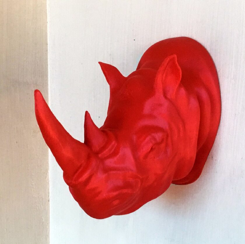 Rhino Head Sculpt, Rhino head,Wall mount art, Wall mounted Rhino, home decor, home and living, rhinoceros, wall decor, art and collectibles - Image 6